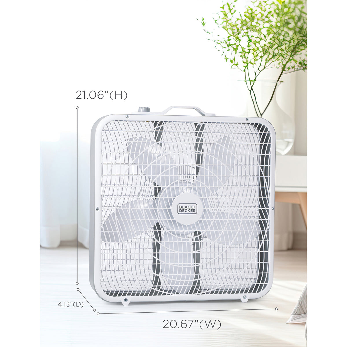 BLACK+DECKER 20-In. 3-Speed Portable Box Fan - 8