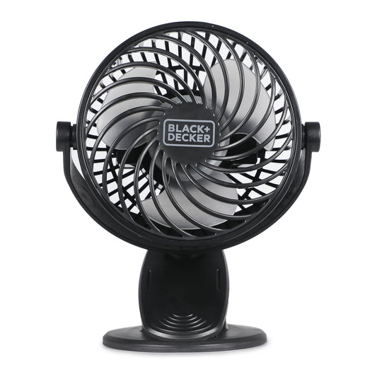 BLACK+DECKER 4-In. 3-Speed Portable USB-Powered Convertible Clip Fan