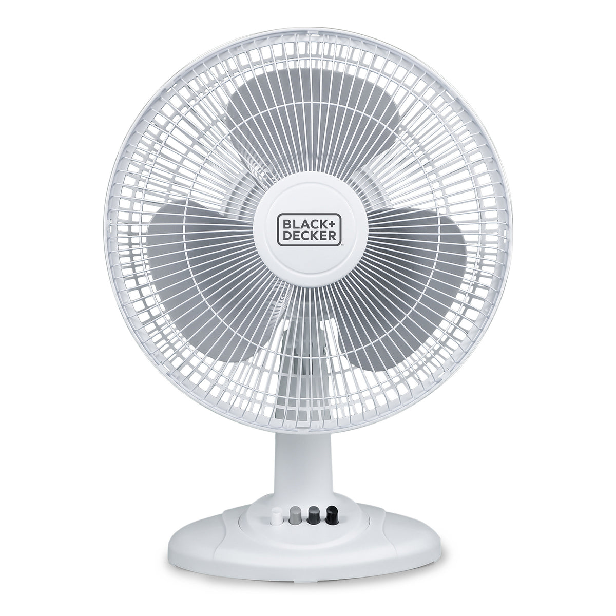 BLACK+DECKER 12-In. 3-Speed Oscillating Portable Table Fan
