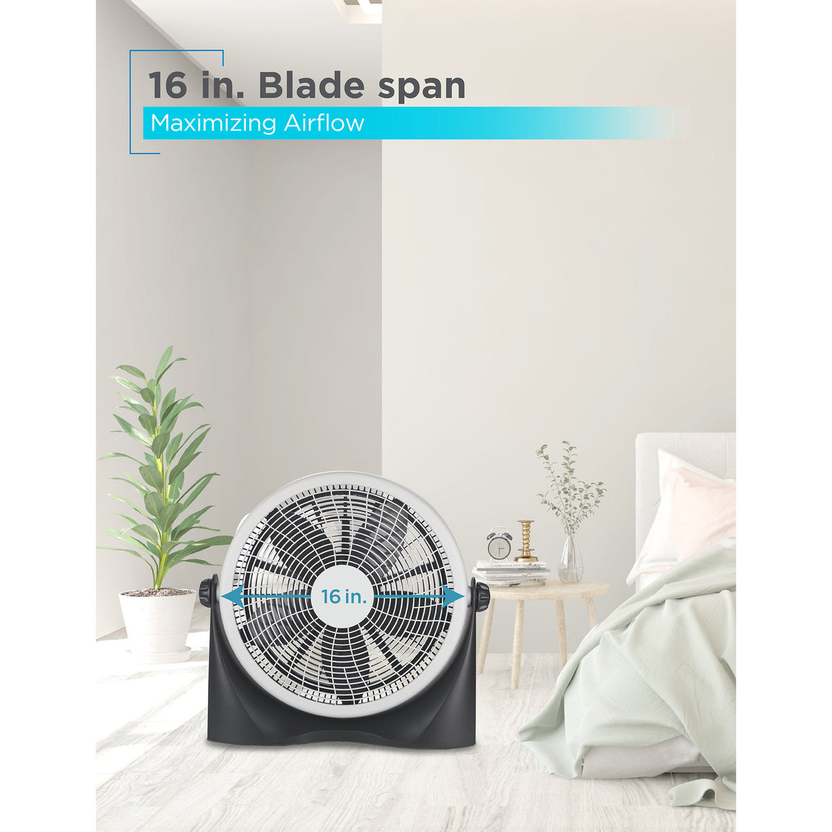 BLACK+DECKER 16-In. 3-Speed Portable Floor Fan - 5