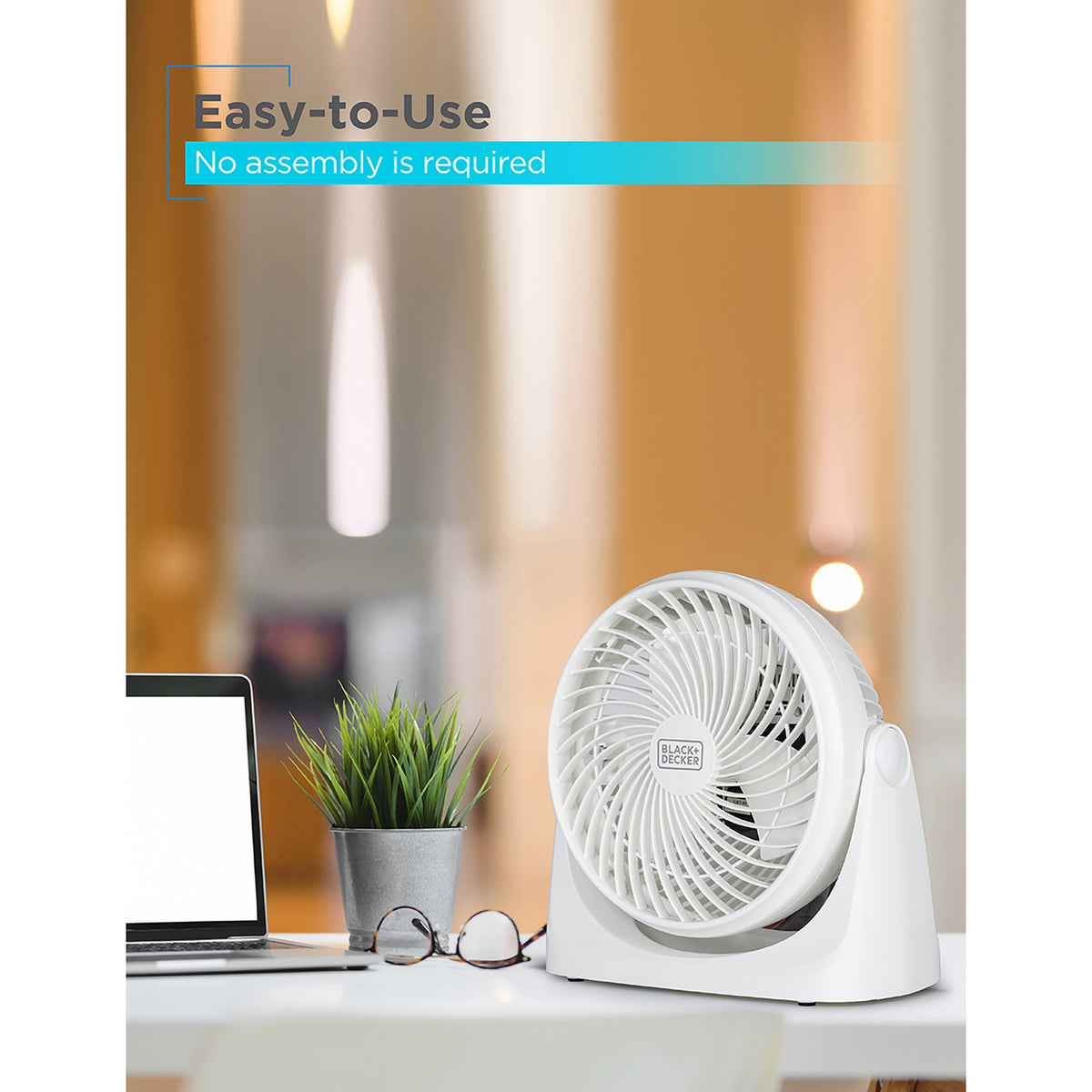 BLACK+DECKER 7-In. 3-Speed Portable Turbo Table Fan - 6