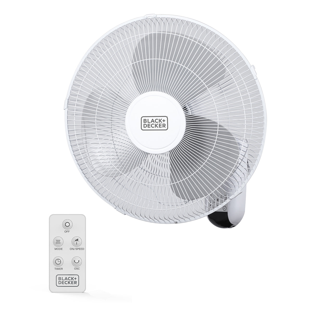 BLACK+DECKER 16-In. 3-Speed Oscillating Wall Fan - 14