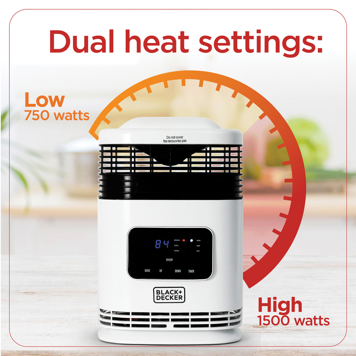 BLACK+DECKER 1,500-Watt-Max Mini 360deg Surround Heater - 7