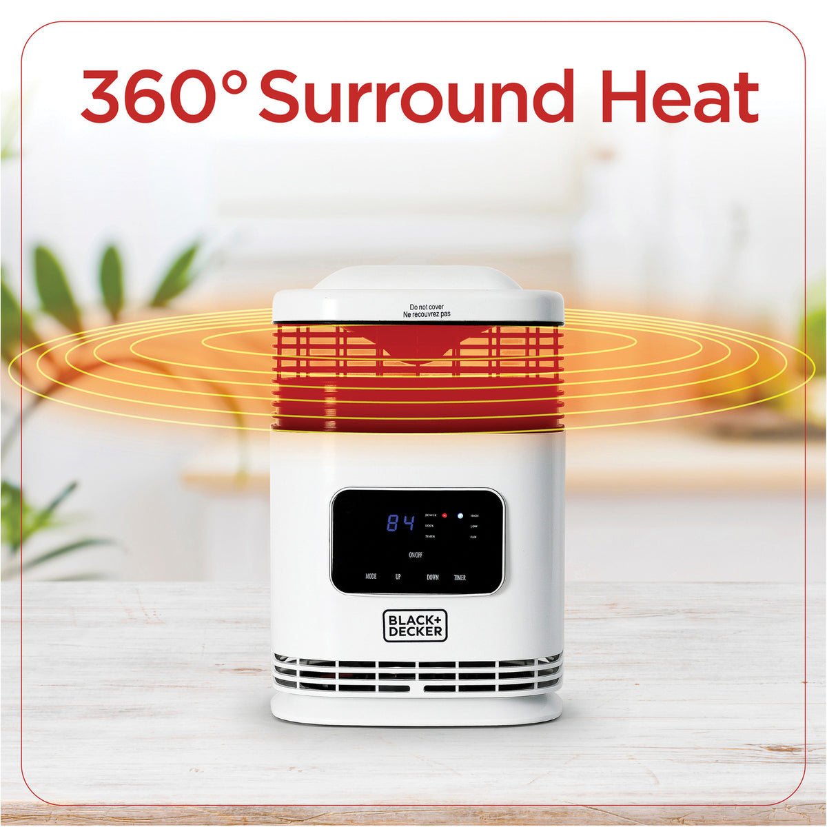 BLACK+DECKER 1,500-Watt-Max Mini 360deg Surround Heater - 8