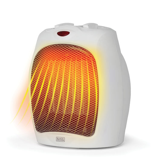BLACK+DECKER 1,500-Watt-Max Desktop Ceramic Heater — White