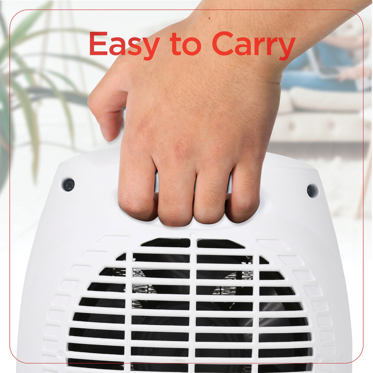 BLACK+DECKER 1,500-Watt-Max Desktop Ceramic Heater — White - 3