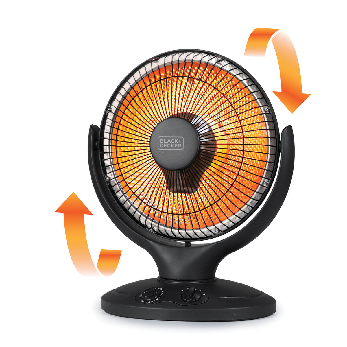 BLACK+DECKER 800-Watt-Max 14-In. Oscillating Radiant Dish Ceramic Heater - 9