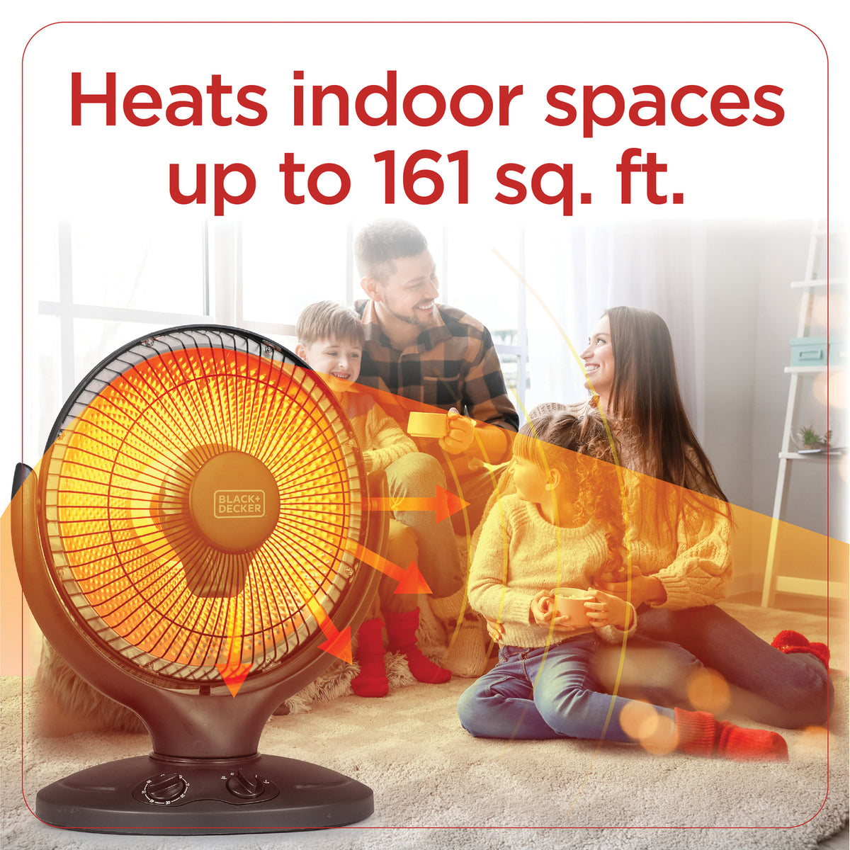 BLACK+DECKER 800-Watt-Max 14-In. Oscillating Radiant Dish Ceramic Heater - 2
