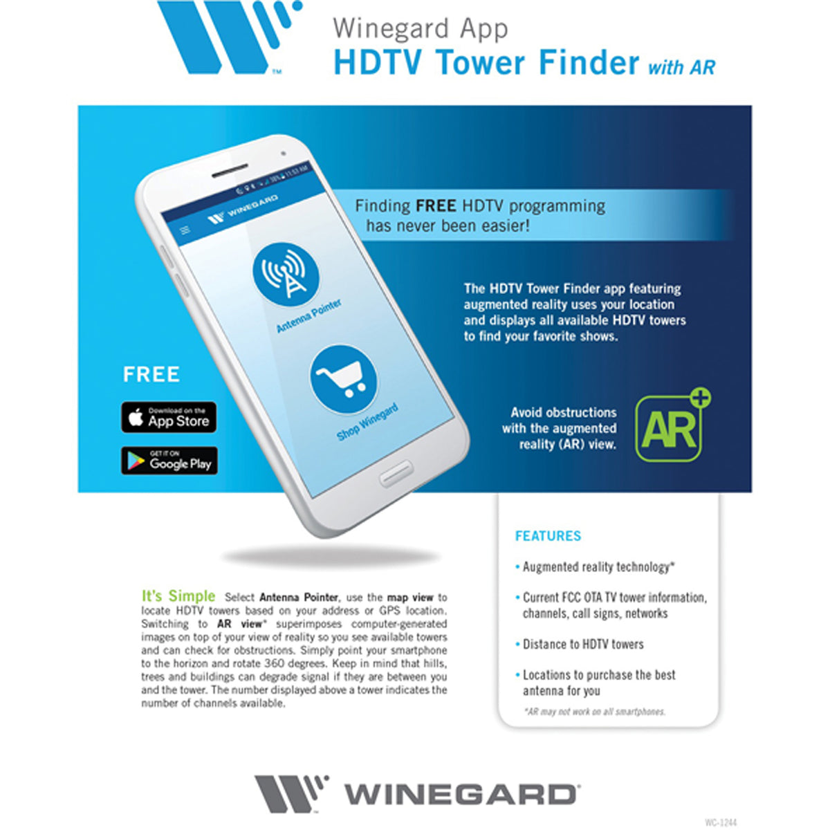 Winegard Platinum Series Hdtv Deep Fringe Antenna - 2