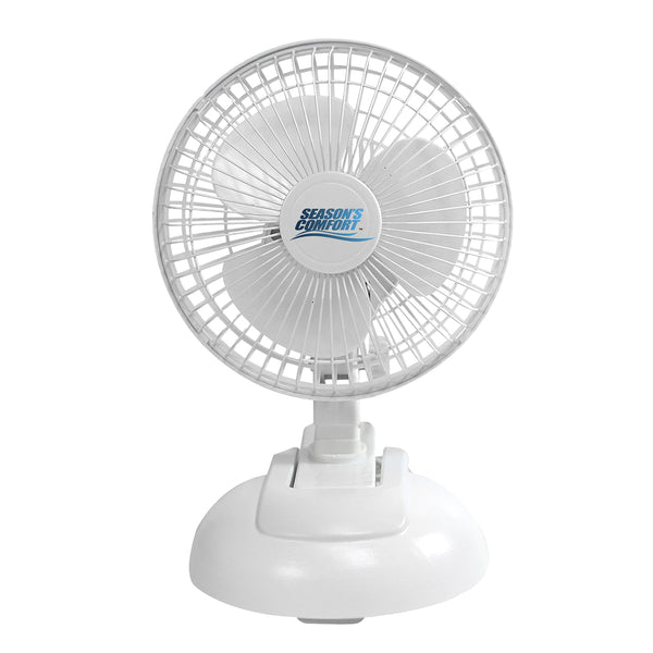 Ventilador portátil 2 en 1 Seasons Comfort de 6 pulgadas para mesa y con clip